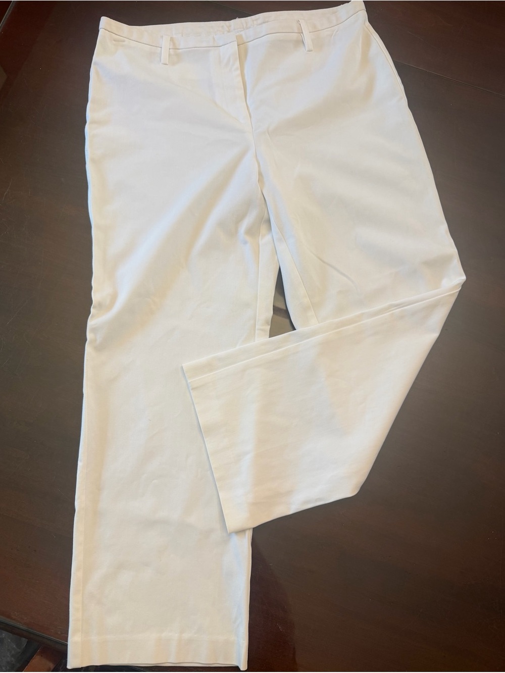 Express White Stretch Pants with Branded Waist Label